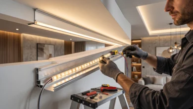 شريط LED: الدليل الهندسي الشامل لاختيار وتركيب أنظمة الإضاءة المخفية والبروفايل كالمحترفين